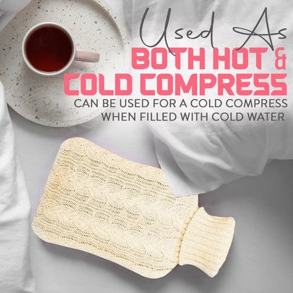 Generise 2-Litre Knitted Hot Water Bottle – Cosy, Stylish & Energy Saving