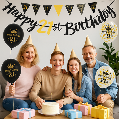 Generise 21st Birthday Decoration Set