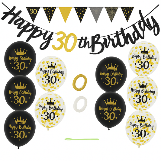 Generise 30th Birthday Decoration Set
