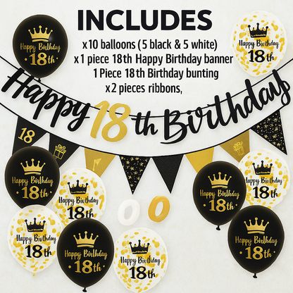 Generise 18th Birthday Decoration Set