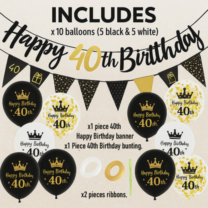 Generise 40th Birthday Decoration Set