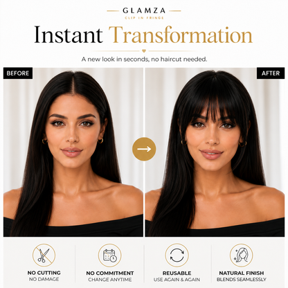 Glamza 'Big Bang' Clip in Hair Bangs - Thicker & Fuller - 6 Options