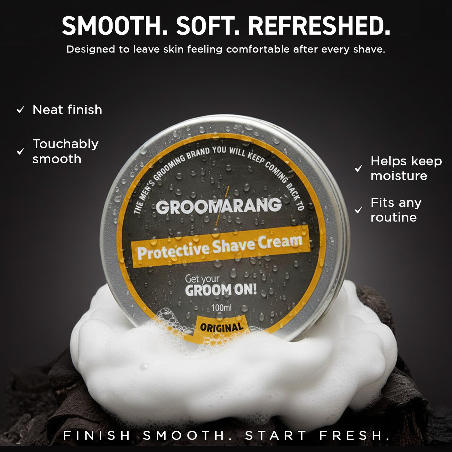 The Groomarang Moisturising & Protective Shave Cream (100ml Tub)