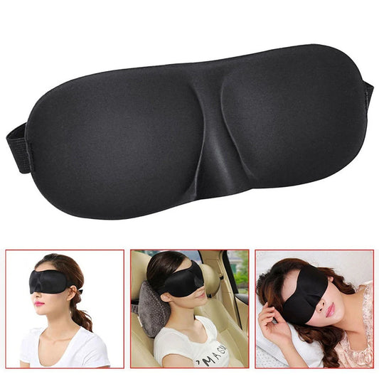 Generise 3D Soft Padded Sleeping Eye Mask - Black