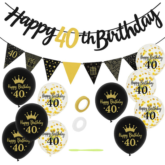 Generise 40th Birthday Decoration Set