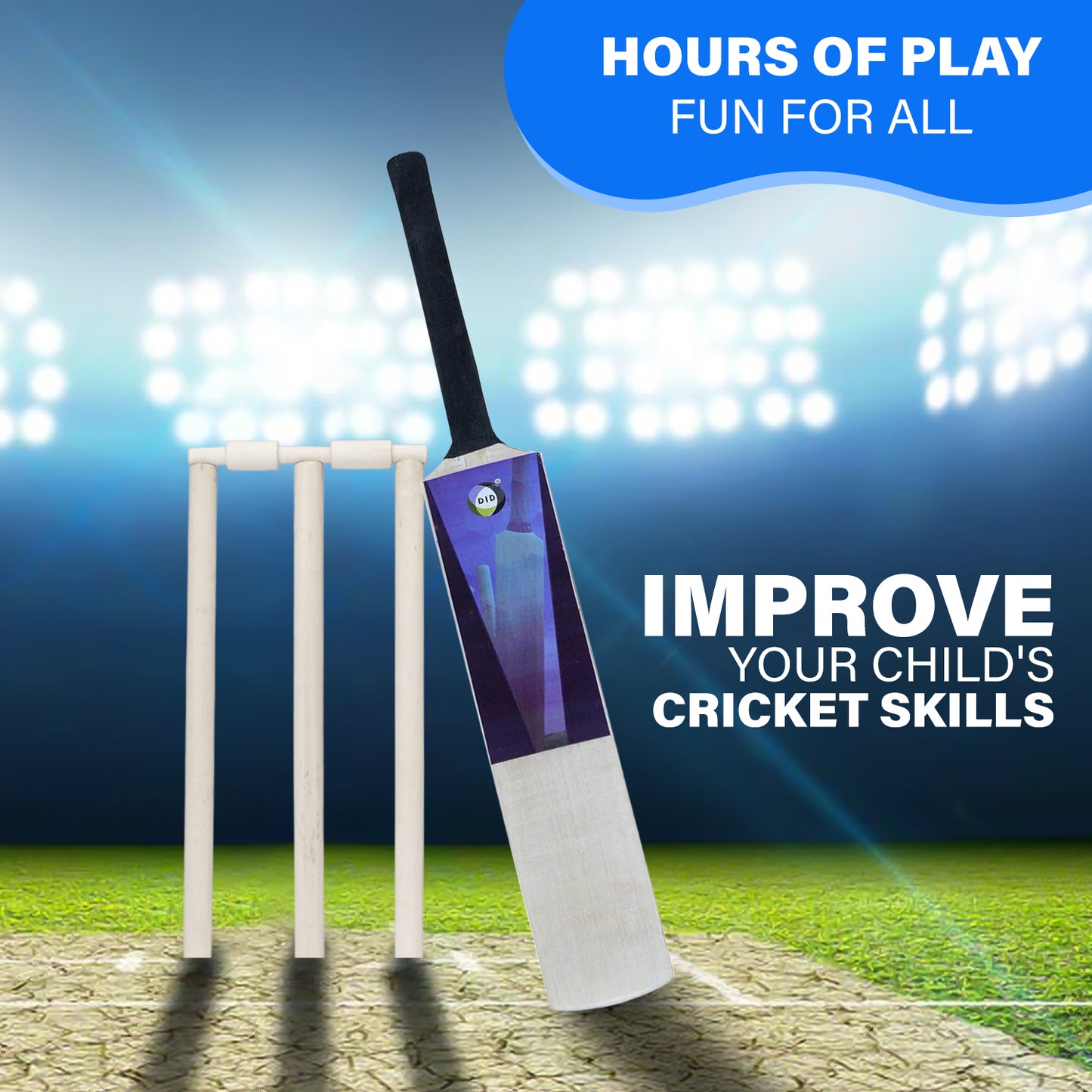 Generise 7pc Size 3 Cricket Set with Bag
