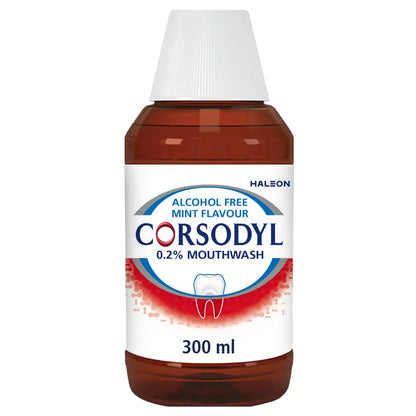 Corsodyl Mouthwash - Alcohol Free Mint Flavour 300ml