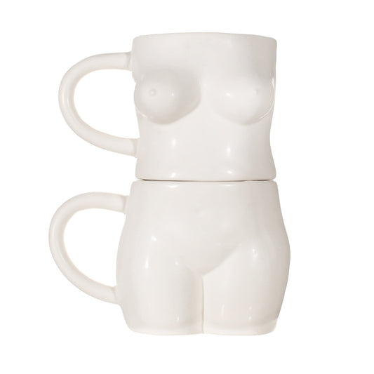 Sass Belle Body Stacking Mugs White Set Of 2