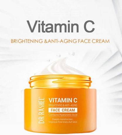 Dr Rashel Vitamin C Brightening & Anti Aging Face Cream with Hyaluronic Acid - 50g Tub