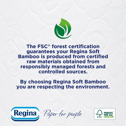 Regina Soft Bamboo 3 Ply Toilet Tissue 9 Pack X 5