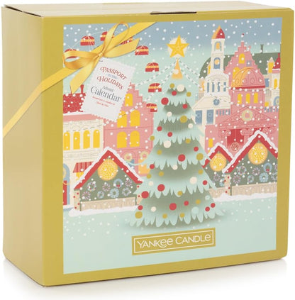 Yankee Candle Advent Calendar Book 12 Votive Candles, 12 Tea Lights & 1 Tea Light Holder