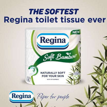 Regina Soft Bamboo 3 Ply Toilet Tissue 9 Pack X 5