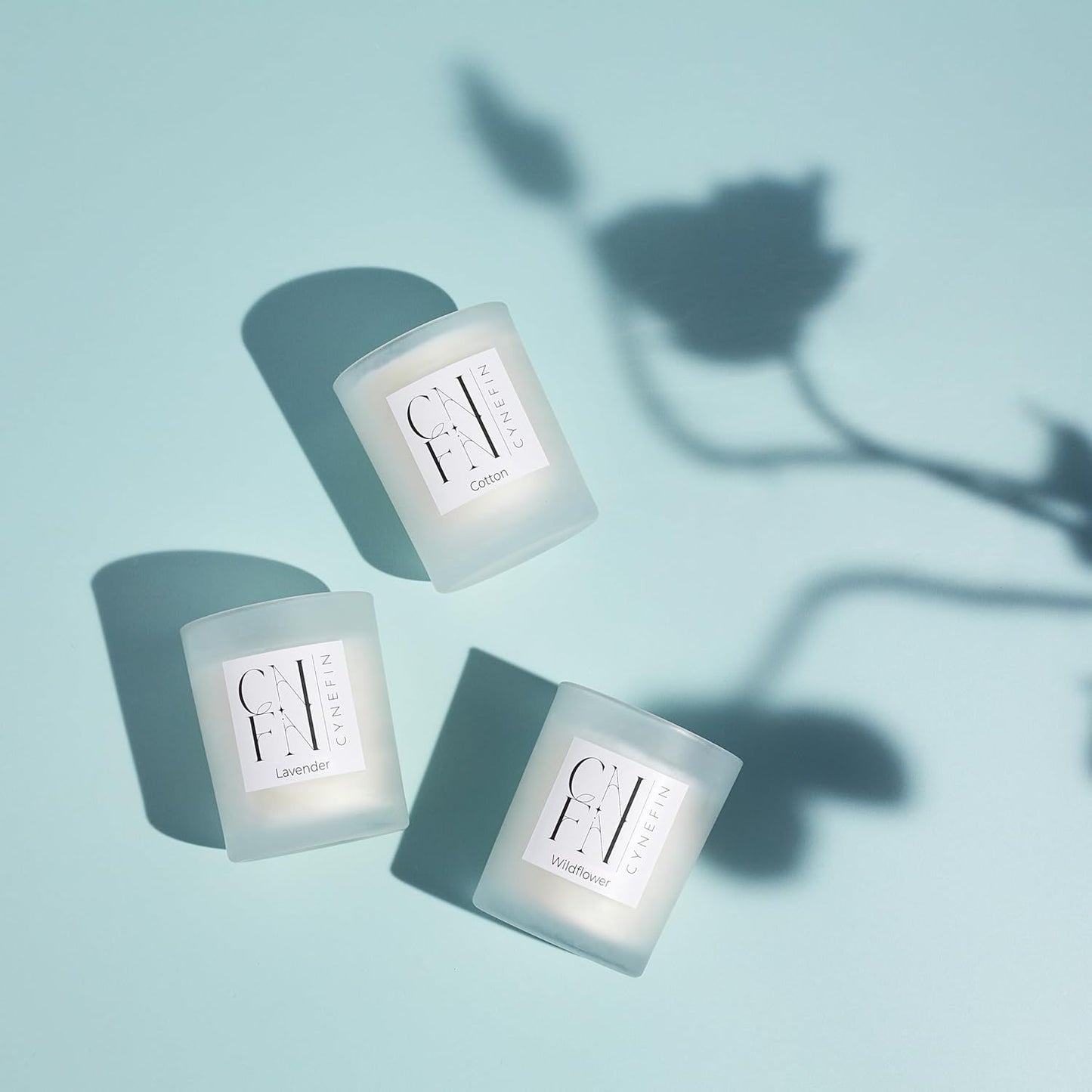 CNFN Gift Candle Set 3 x100g (lavender, Cotton & Wildflower)