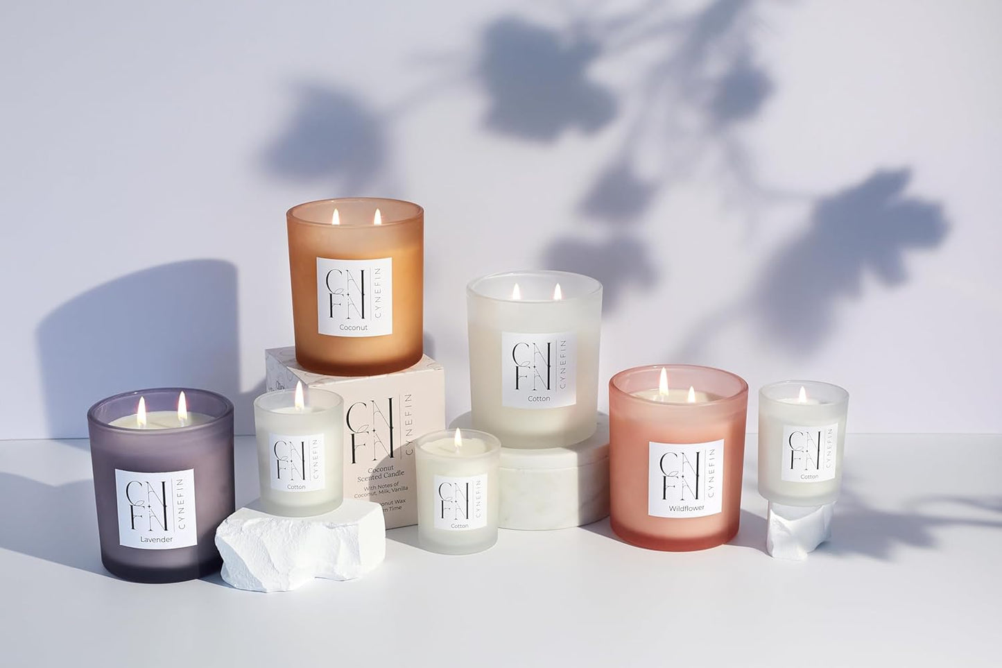 CNFN Gift Candle Set 3 x100g (lavender, Cotton & Wildflower)