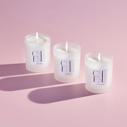 CNFN Gift Candle Set 3 x100g (lavender, Cotton & Wildflower)
