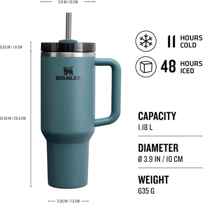 Stanley Quencher® H2.0 FlowState™ Tumbler 1.2L – Recycled Stainless Steel - Multiple Colours!