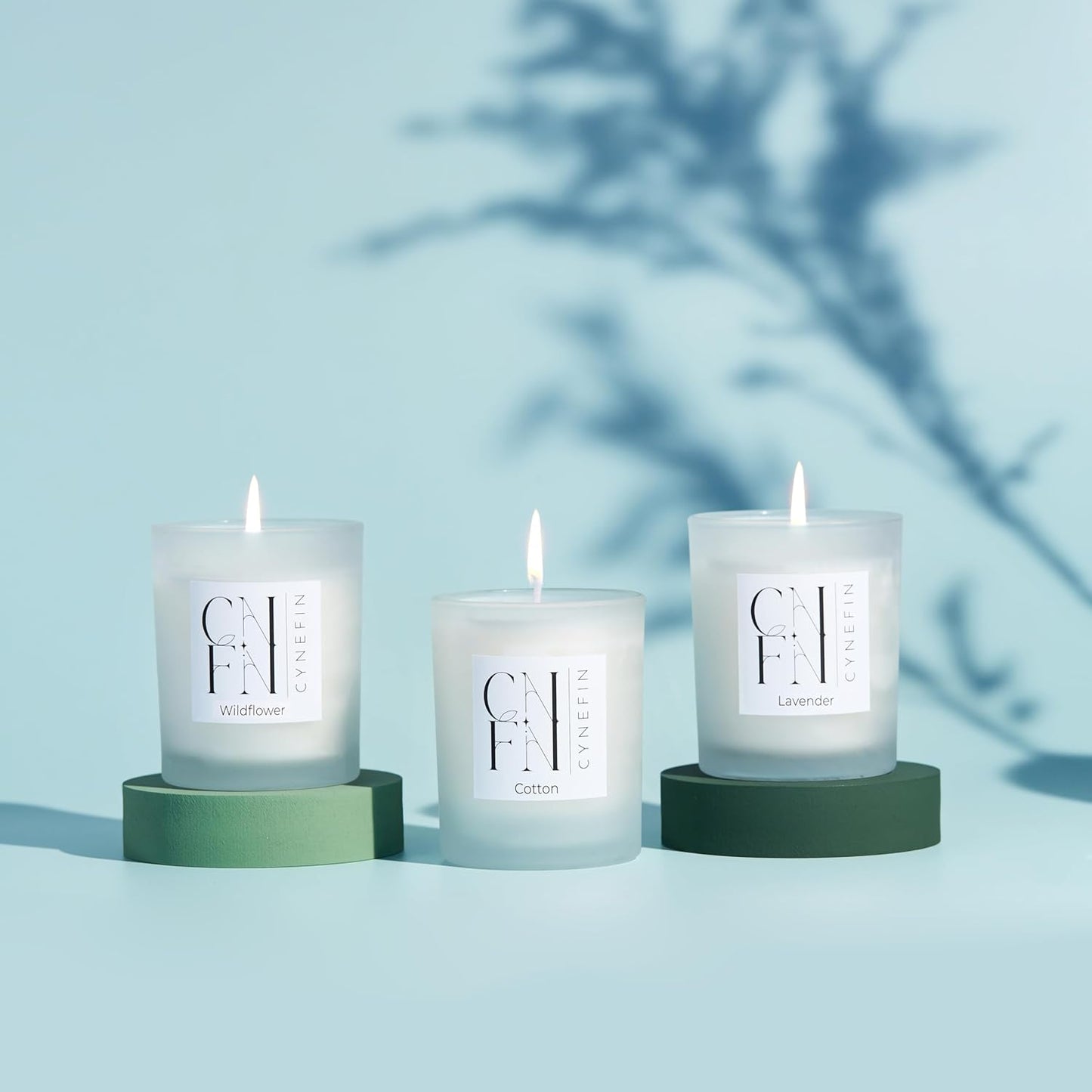 CNFN Gift Candle Set 3 x100g (lavender, Cotton & Wildflower)