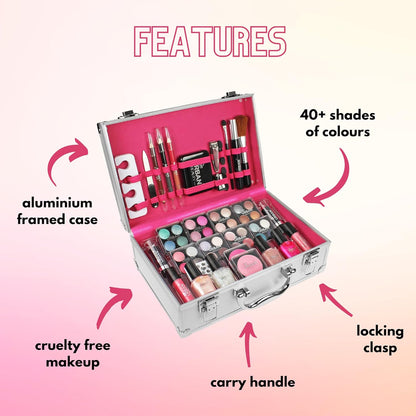 LUB Love Urban Beauty Vegan 60 Piece Dazzling Vanity Case