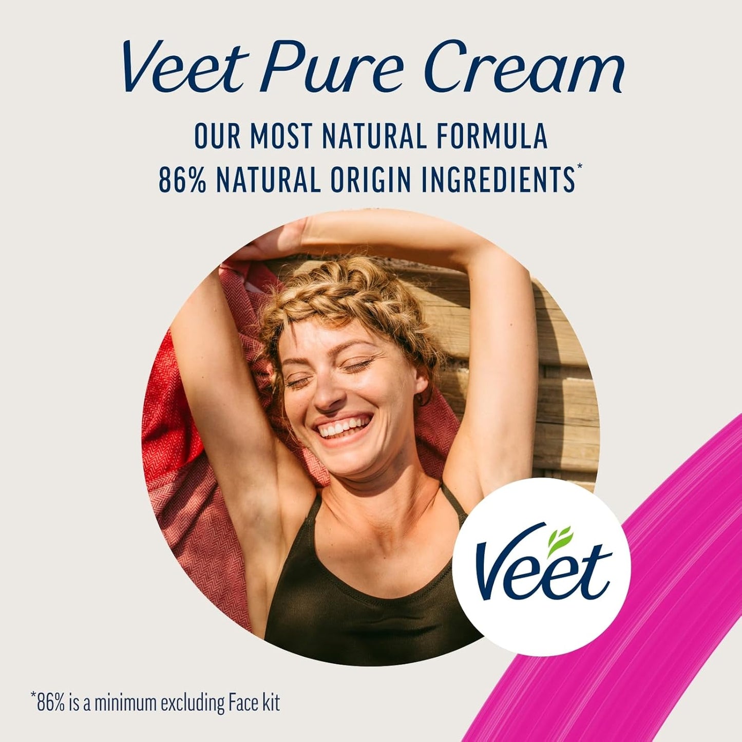 Veet Pure Inspirations Hair Removal Cream for Sensitive Skin, for Legs and Body, 100ml