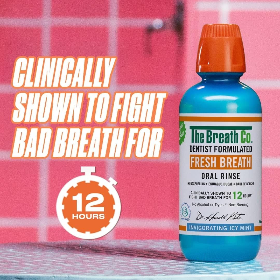 The Breath Co. Alcohol Free Mouthwash 500ml- Icy Mint