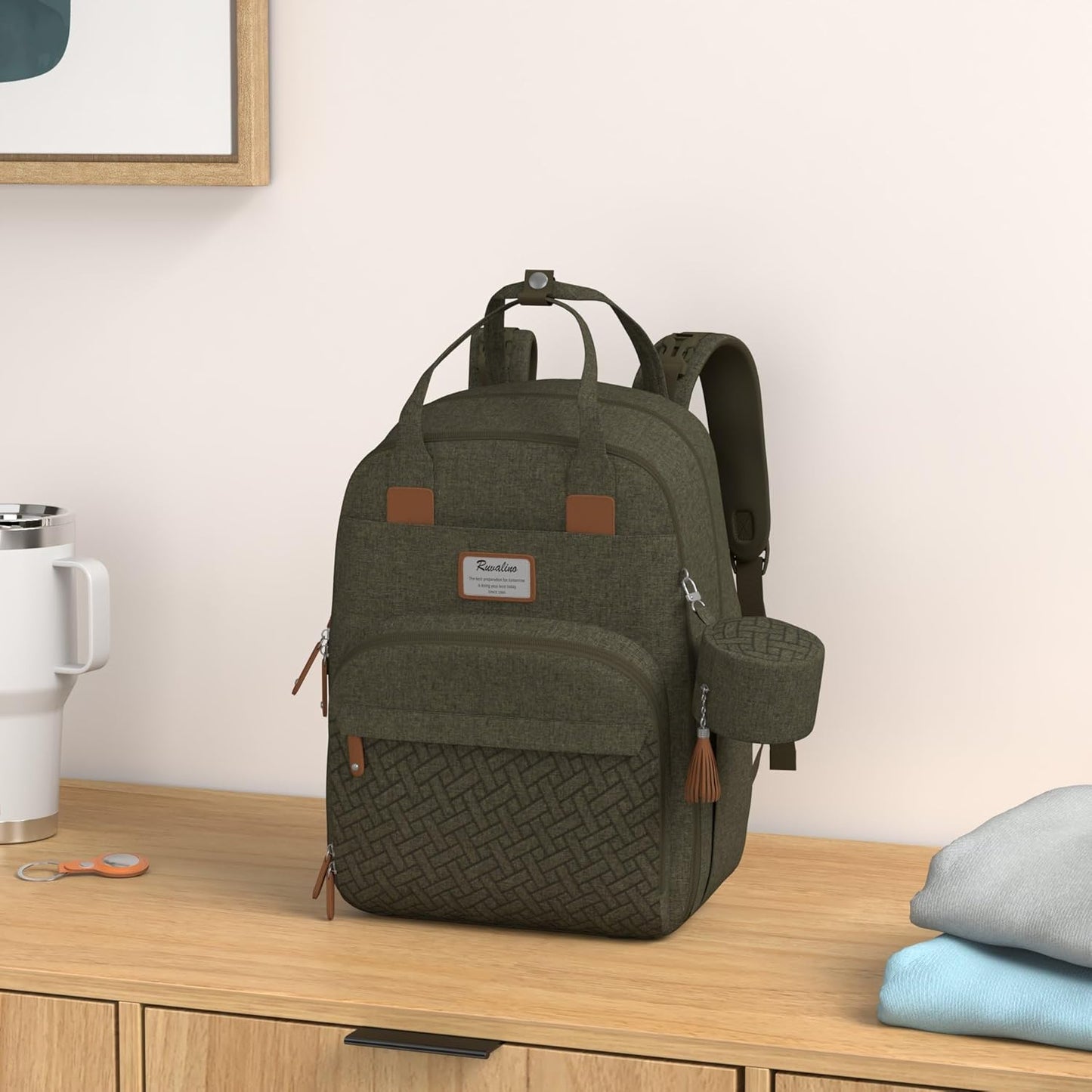 Ruvalino Baby Changing Backpack - Olive Green