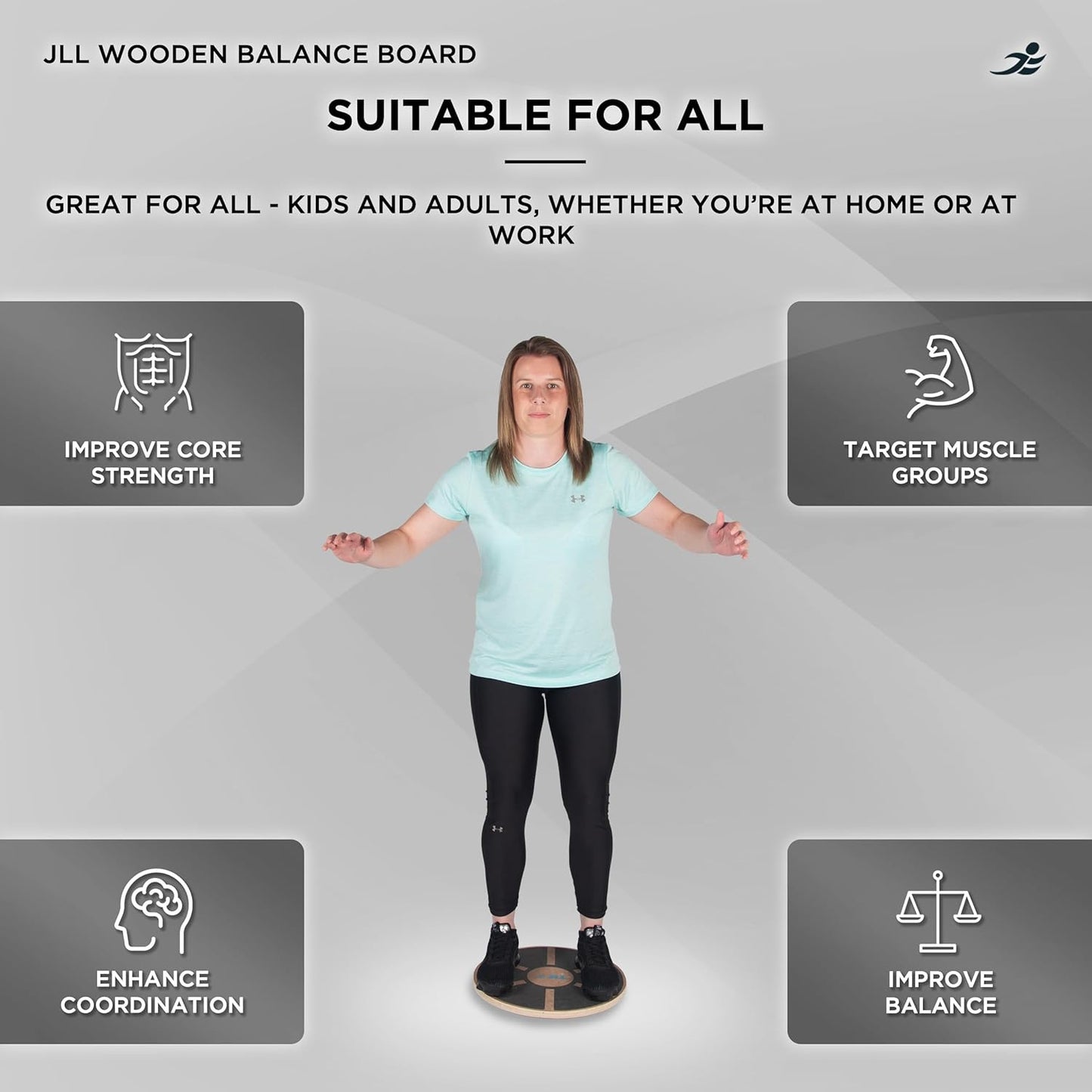 JLL Wooden Balance Board