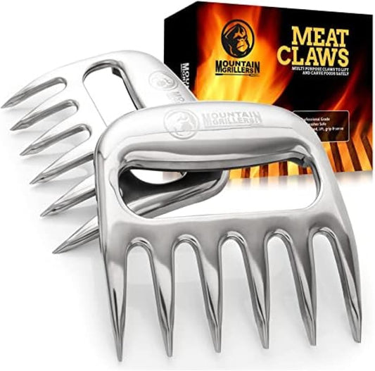 Mountain Grillers Meat Claws For BBQ & Home - Stainless Steel - 1 Pair