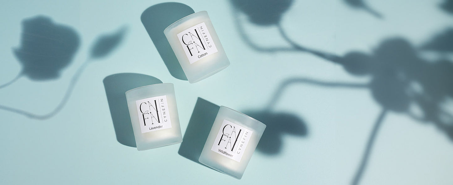 CNFN Gift Candle Set 3 x100g (lavender, Cotton & Wildflower)