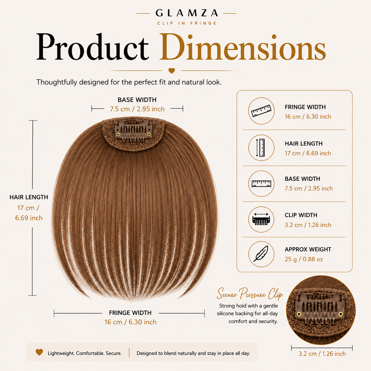 Glamza 'Big Bang' Clip in Hair Bangs - Thicker & Fuller - 6 Options