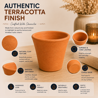 Generise Victorian Clay Pot - 11cm x 10cm