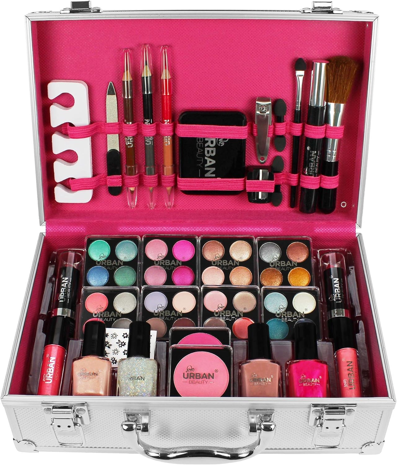 LUB Love Urban Beauty Vegan 60 Piece Dazzling Vanity Case