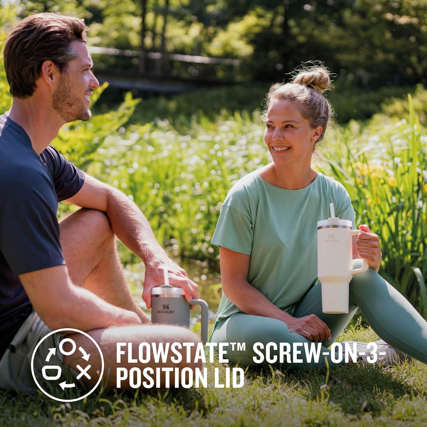 Stanley Quencher® H2.0 FlowState™ Tumbler 1.2L – Recycled Stainless Steel - Multiple Colours!