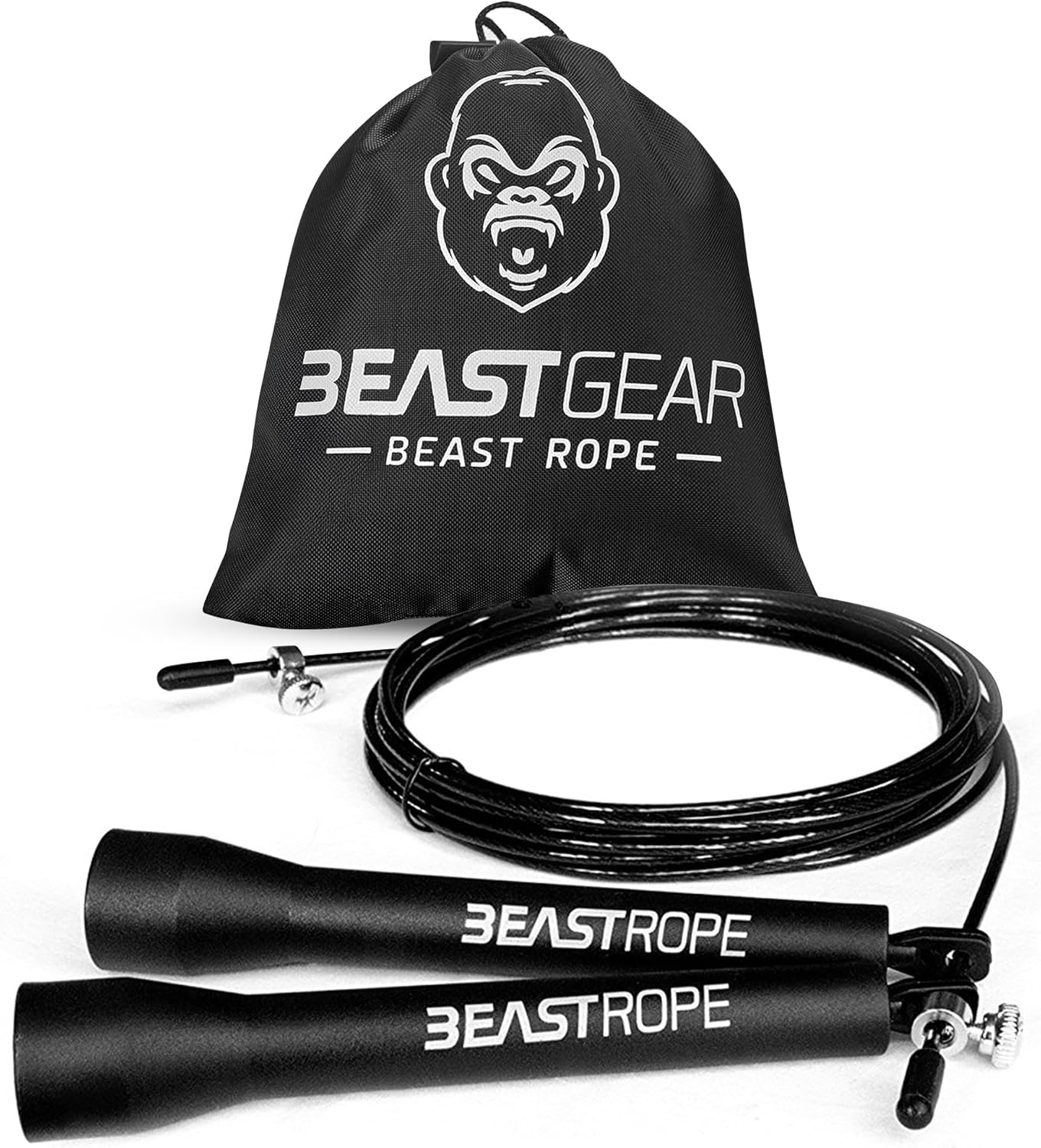 Beast Gear Adult Adjustable Steel Speed Jump Skipping Rope