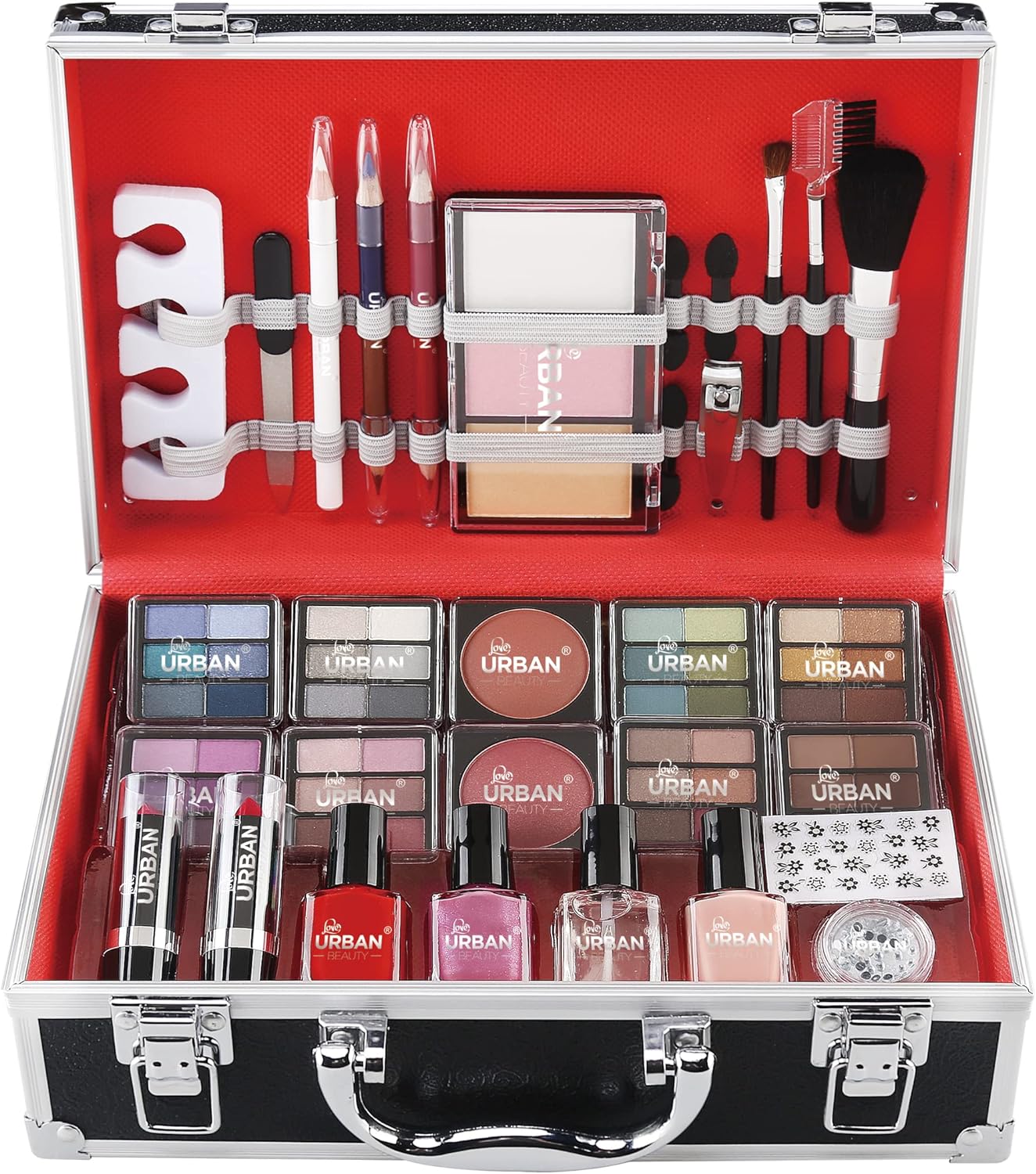 LUB Love Urban Beauty Vegan 76 Piece Divine Beauty Vanity Case