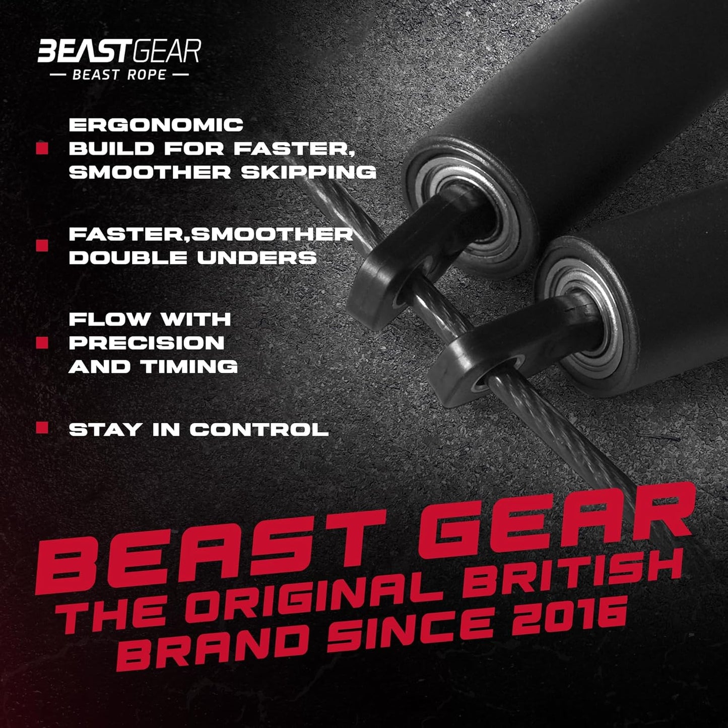 Beast Gear Adult Adjustable Steel Speed Jump Skipping Rope