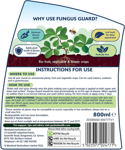 Westland Fungus Guard RTU – 800ml Ready-to-Use Spray