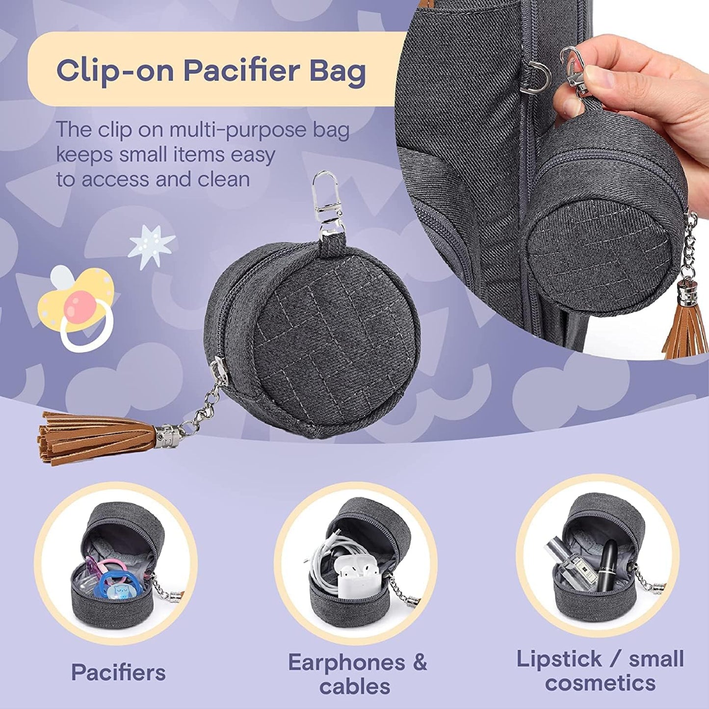 Ruvalino Baby Changing Backpack - Dark Grey