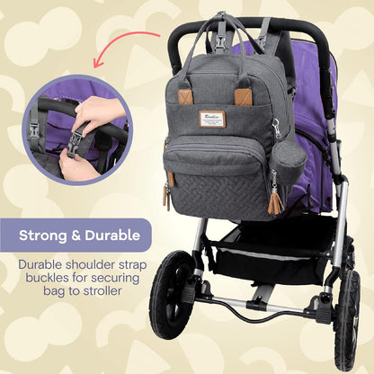 Ruvalino Baby Changing Backpack - Dark Grey
