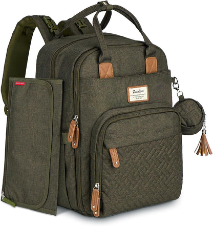 Ruvalino Baby Changing Backpack - Olive Green