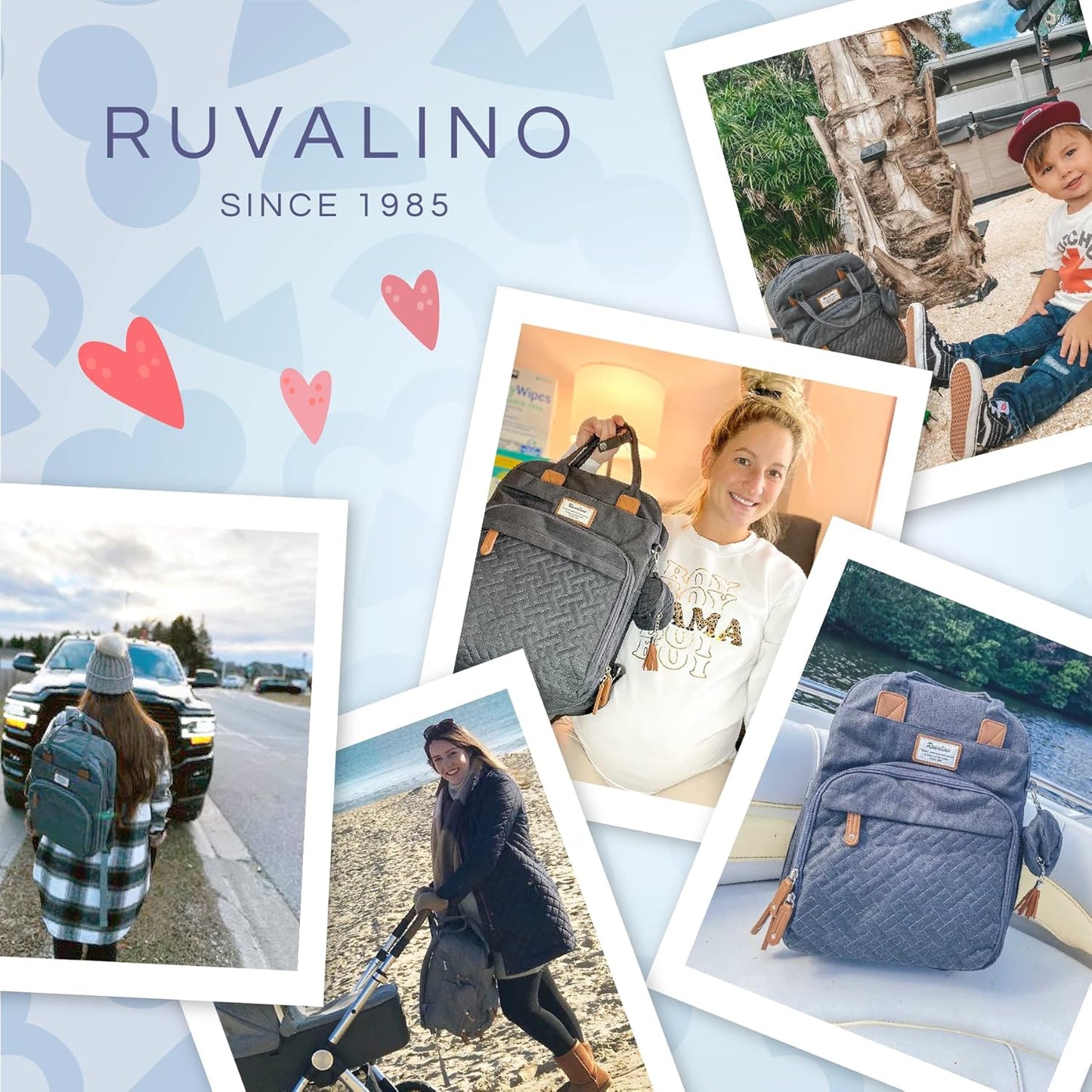 Ruvalino Baby Changing Backpack - Dark Grey