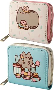 Puckator Pusheen Foodie Cat Zip Around Small Wallet Purse (BLUE)