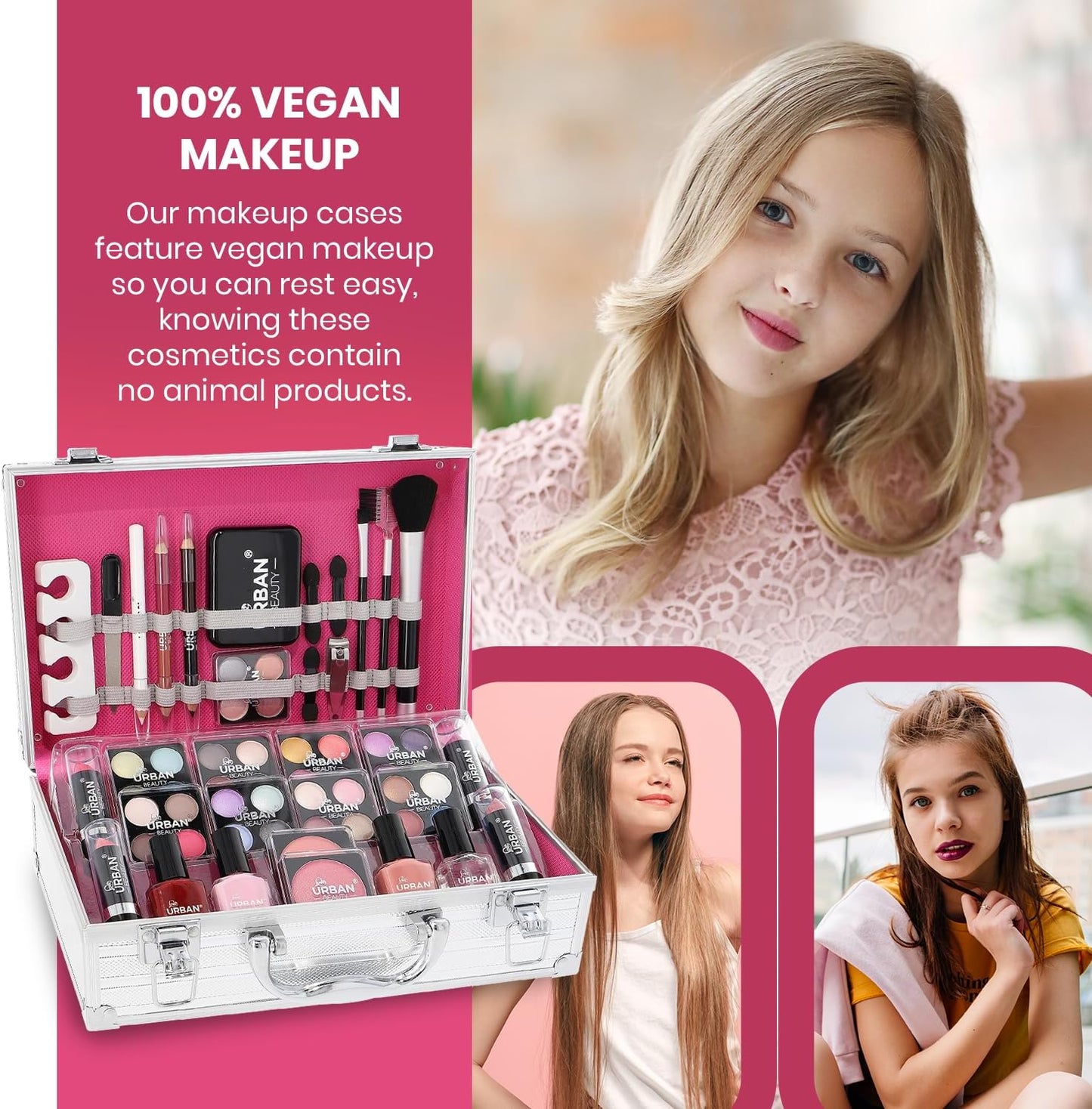 LUB Love Urban Beauty Vegan Essentials 64 Piece Vanity Case