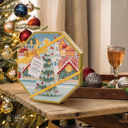 Yankee Candle Advent Calendar - 24 Tea Lights, 1 Tea Light Holder, Passport to the Holidays