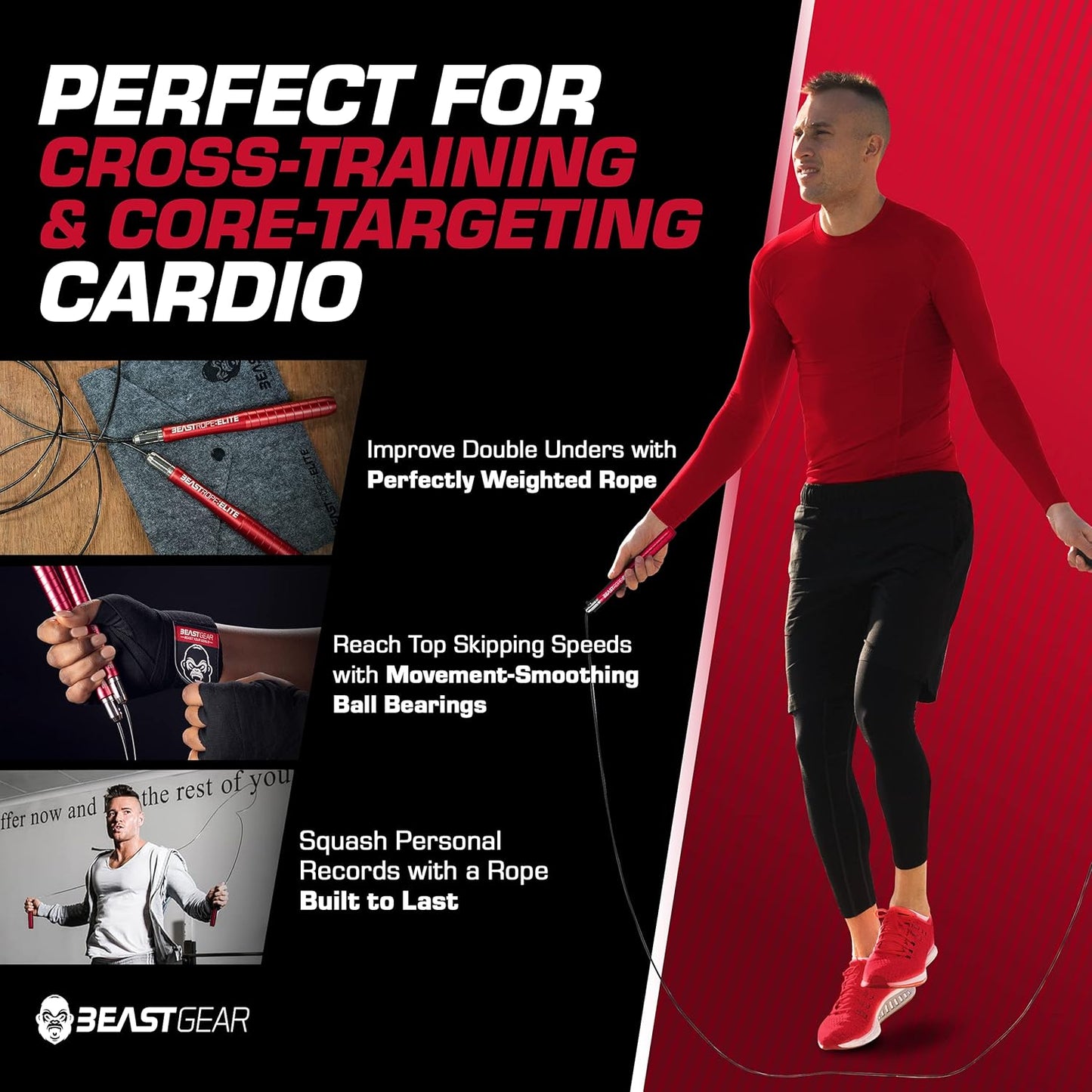 Beast Gear Adjustable Aluminium Speed Jump Rope