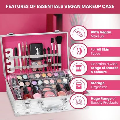LUB Love Urban Beauty Vegan Essentials 64 Piece Vanity Case