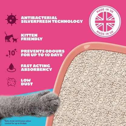 Felight Non-Clumping Cat Litter – Dust-Free, Antibacterial Silverfresh 20L