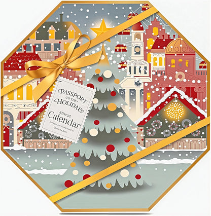 Yankee Candle Advent Calendar - 24 Tea Lights, 1 Tea Light Holder, Passport to the Holidays