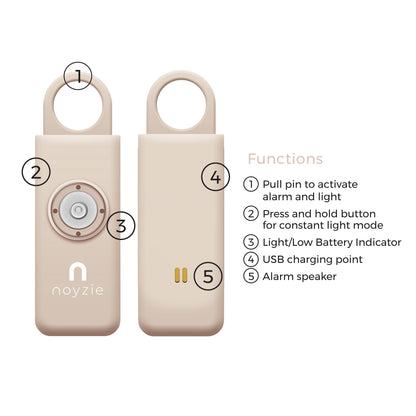 Noyzie LOCATE Rechargeable 130db GPS Personal Safety Alarm