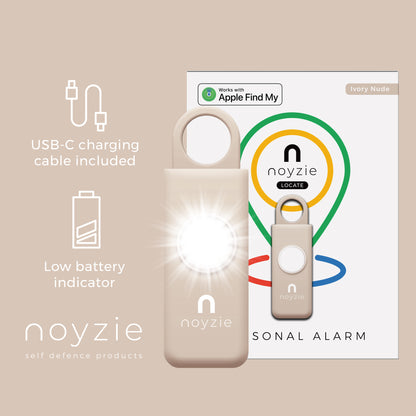 Noyzie LOCATE Rechargeable 130db GPS Personal Safety Alarm