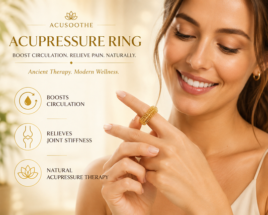 Gold Acusoothe Acupressure Rings – Boost Circulation & Relieve Pain